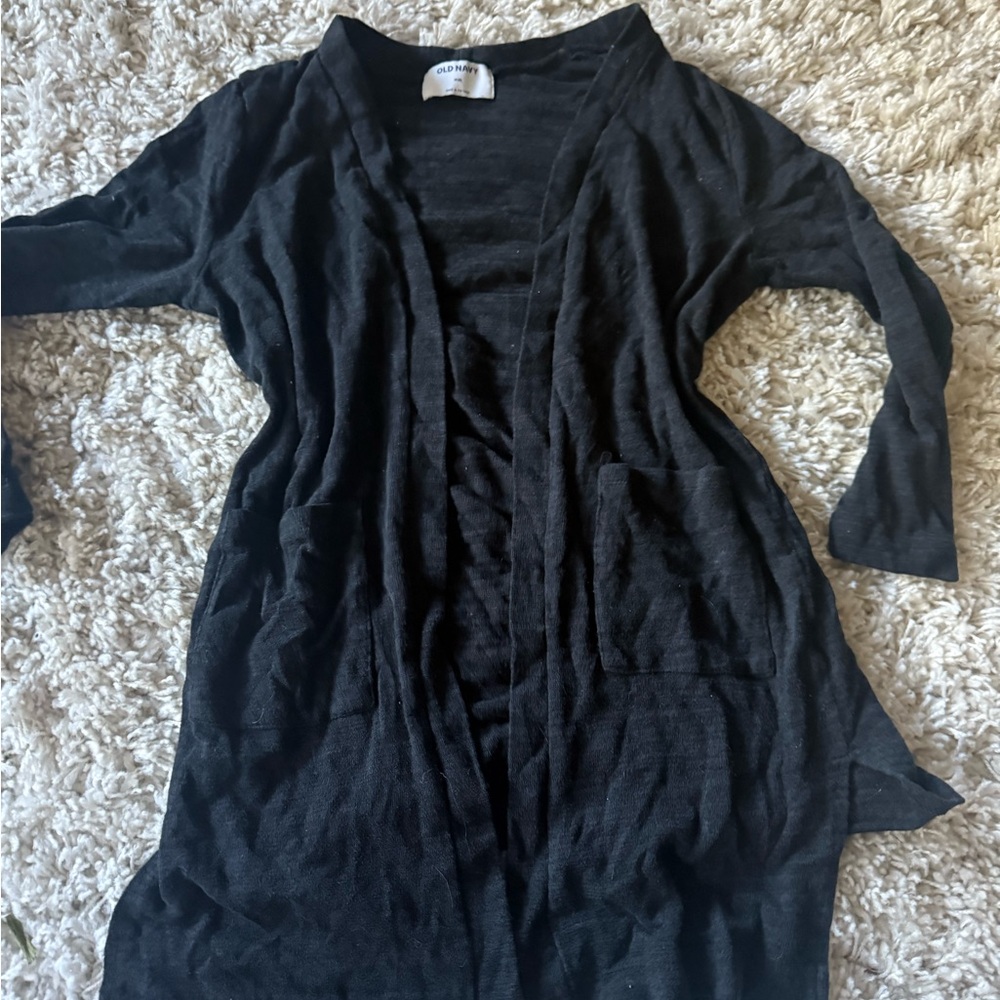 Old Navy Classic Black fall winter long cardigan, cozy sweater